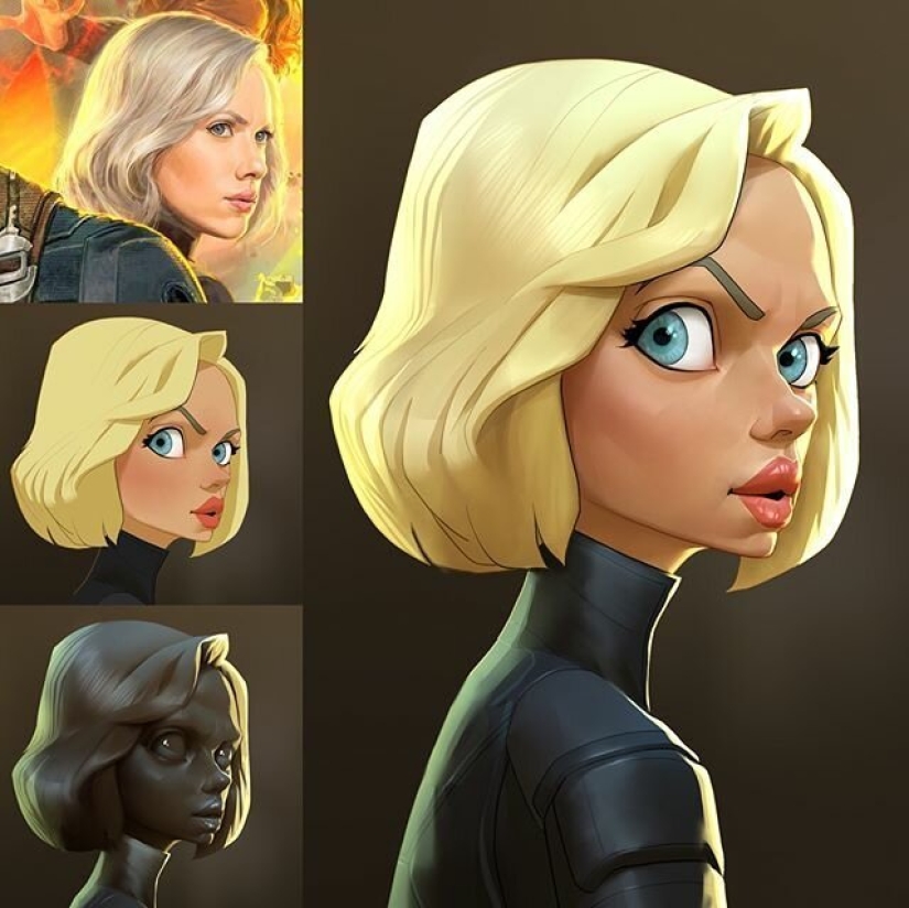 Chinese artist Xi Ding portrays celebrities in characteristic cartoons