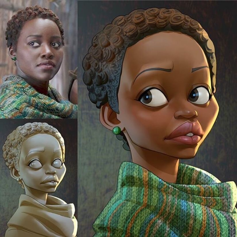 Chinese artist Xi Ding portrays celebrities in characteristic cartoons