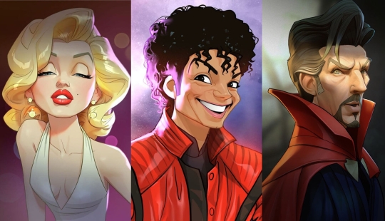 Chinese artist Xi Ding portrays celebrities in characteristic cartoons