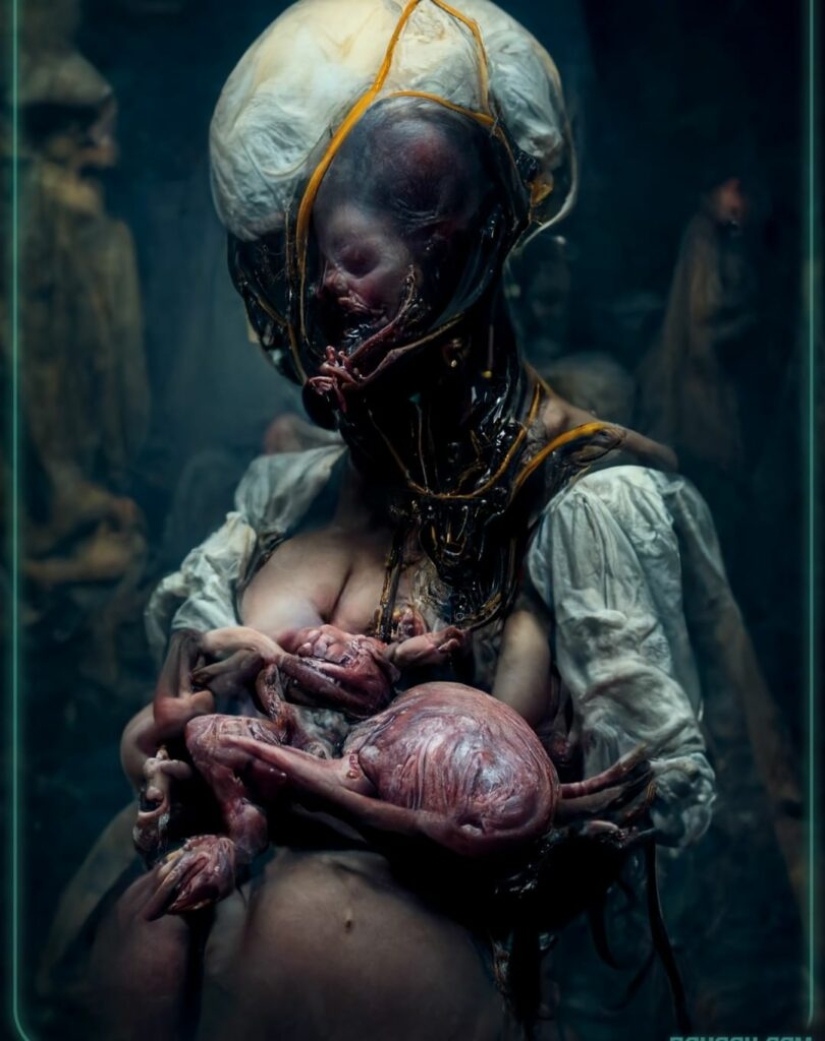 Chthon y la oscuridad en las pinturas de la lovecraftiana Douggy Pledger