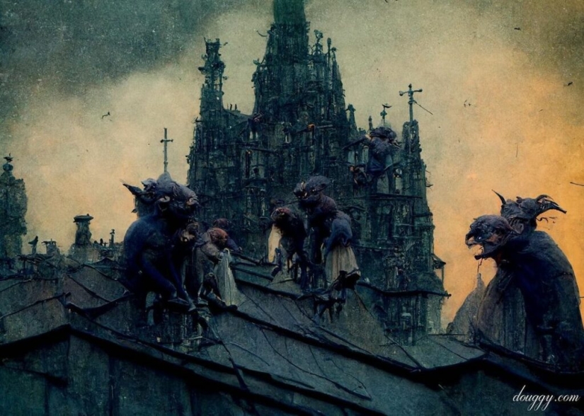 Chthon y la oscuridad en las pinturas de la lovecraftiana Douggy Pledger