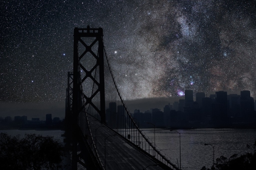 Cities lit only by stars