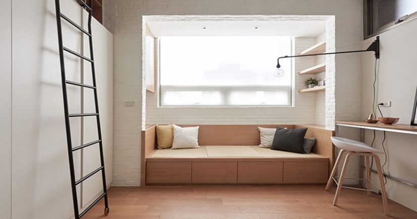 Cómo aprovechar al máximo un mínimo de espacio: un apartamento totalmente funcional en Taiwán con una superficie de solo 22 metros cuadrados