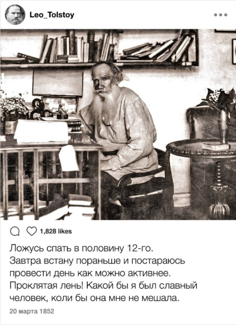 ¿Cómo se ve en los relatos de Tolstoi, Chejov y otros escritores, si tuvieran Instagram