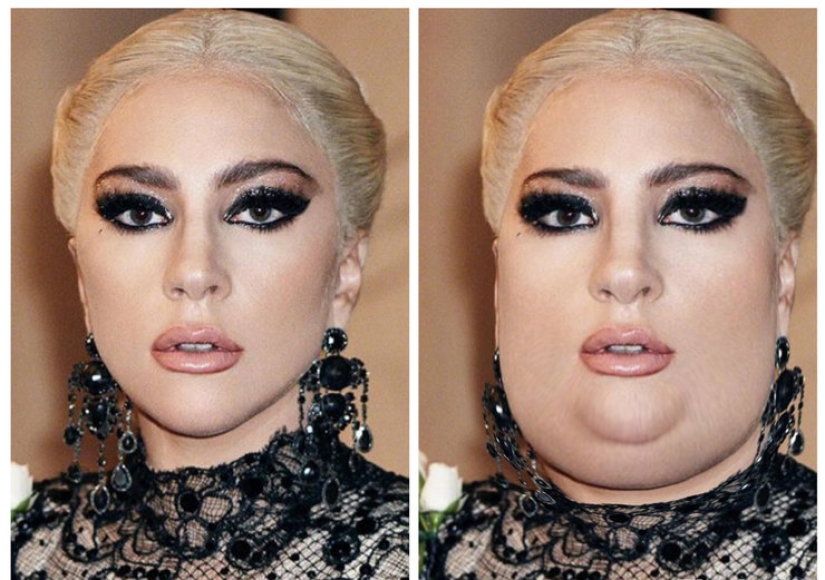 Cómo se verían Kardashian, Buzova y otras 19 estrellas con un segundo mentón