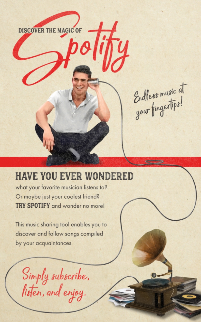 Cómo se verían los anuncios de Tesla, Airbnb y Snapchat en la década de 1950