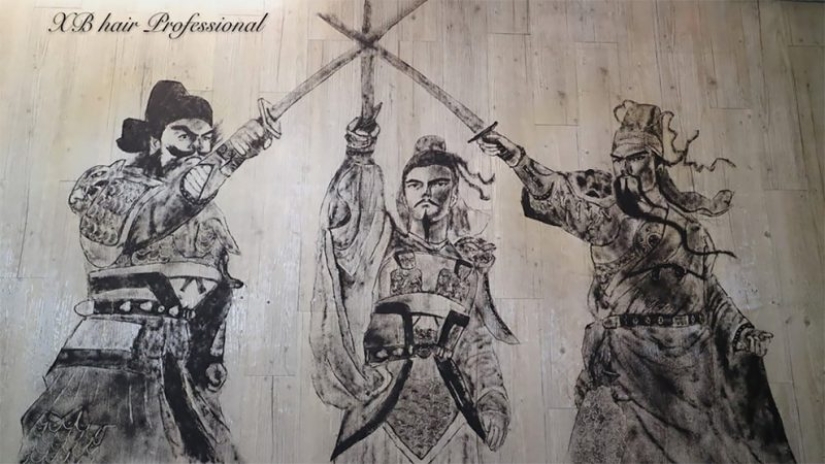 Cómo un peluquero chino convierte el cabello cortado en obras de arte