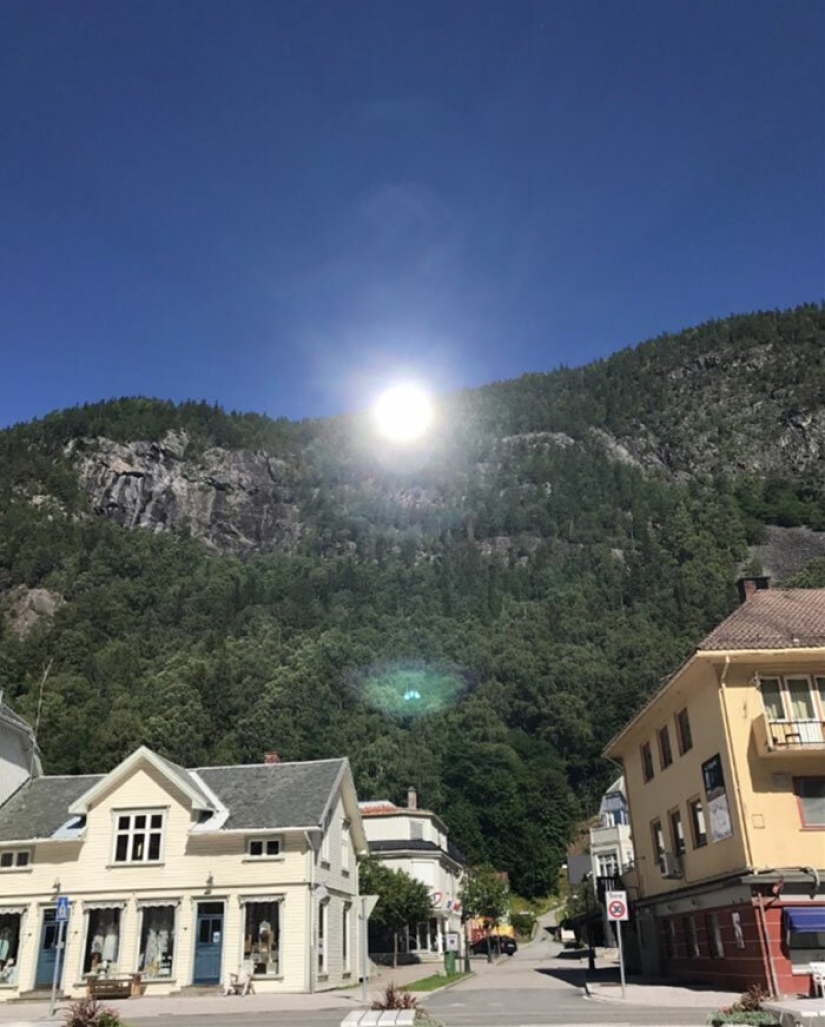 Como residentes de noruega ciudad volvió el sol Como residentes de noruega ciudad volvió el sol