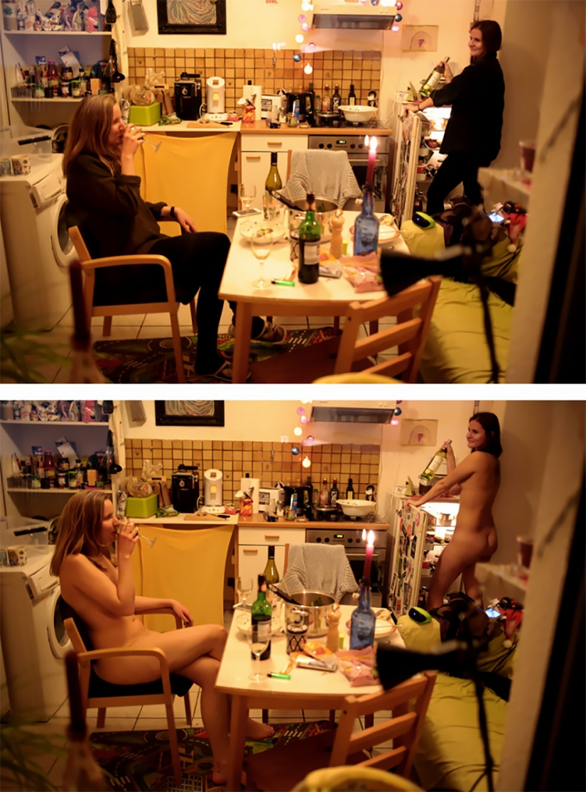 Con ropa y sin ropa: un fotógrafo de Alemania desviste a las modelos en su entorno habitual