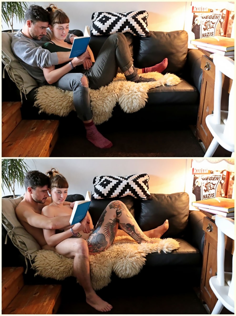 Con ropa y sin ropa: un fotógrafo de Alemania desviste a las modelos en su entorno habitual