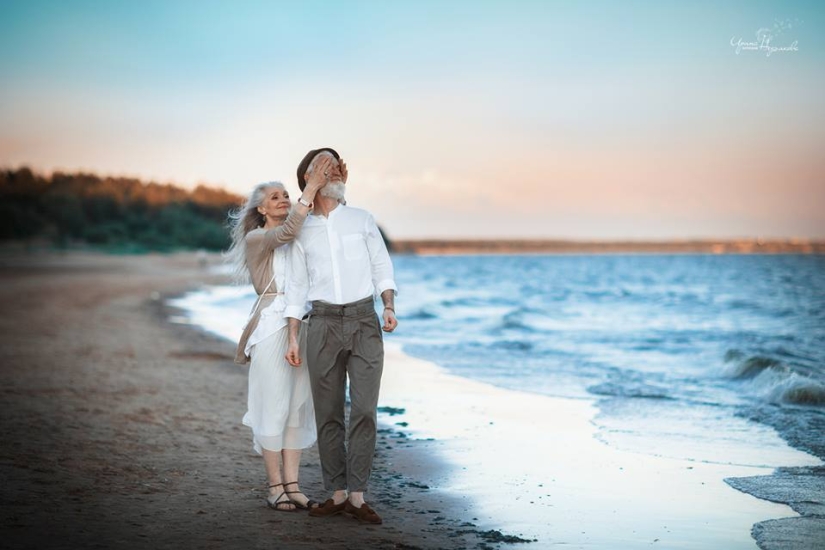 Conmovedora sesión de fotos de una pareja de ancianos de un fotógrafo ruso