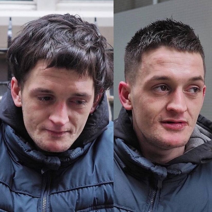 Cortes de pelo gratis para personas sin hogar: un barbero convierte a vagabundos en verdaderas bellezas Cortes de pelo gratis para personas sin hogar: un barbero convierte a vagabundos en verdaderas bellezas