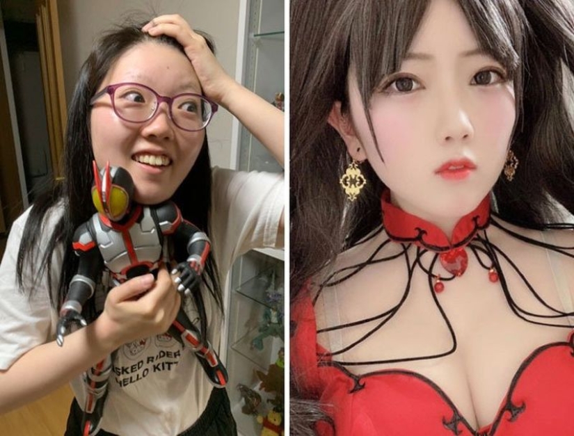 "Cosplay on / off": los japoneses muestran sus fotos antes y después de ingresar a la imagen