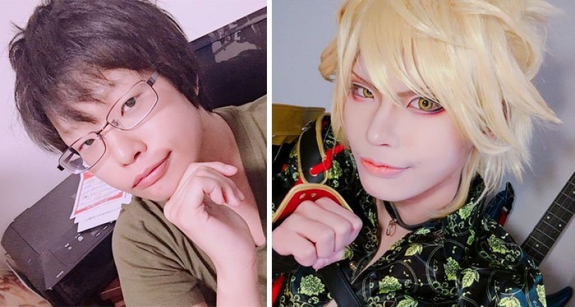 "Cosplay on / off": los japoneses muestran sus fotos antes y después de ingresar a la imagen