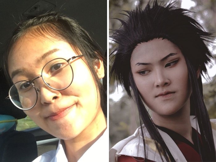 "Cosplay on/off": Japanese show their photos before and after entering the image