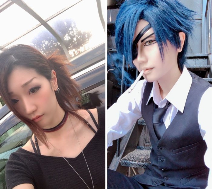 "Cosplay on/off": Japanese show their photos before and after entering the image