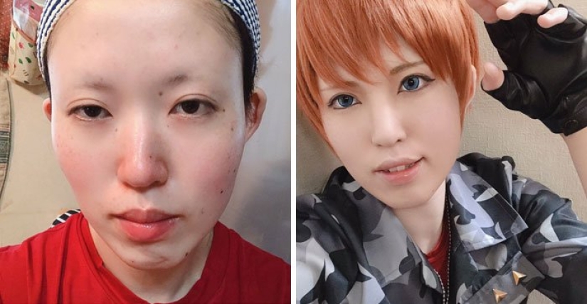 "Cosplay on/off": Japanese show their photos before and after entering the image