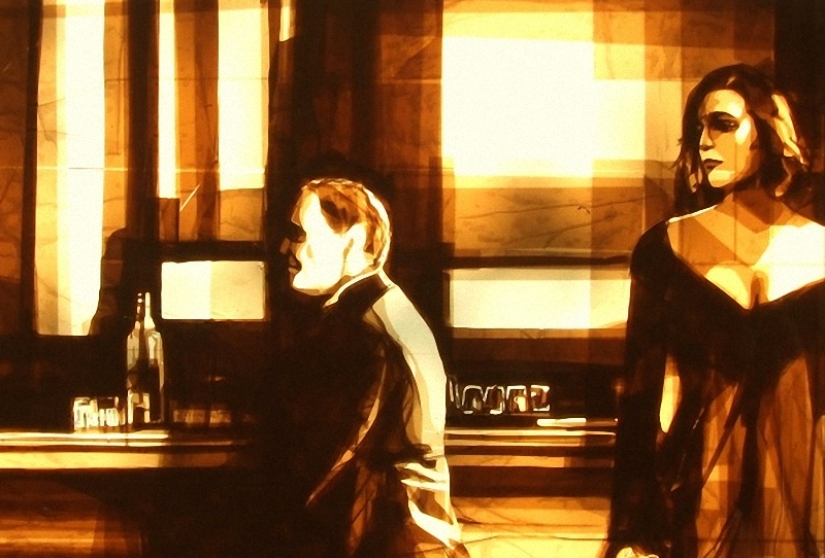 Cuadros hechos de cinta escocesa