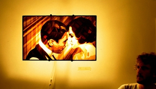 Cuadros hechos de cinta escocesa