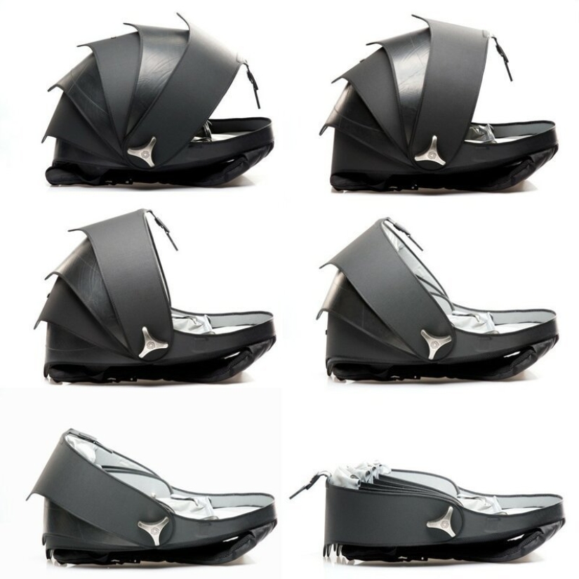 Designers from Colombia have created a backpack-shell of old tires Designers from Colombia have created a backpack-shell of old tires