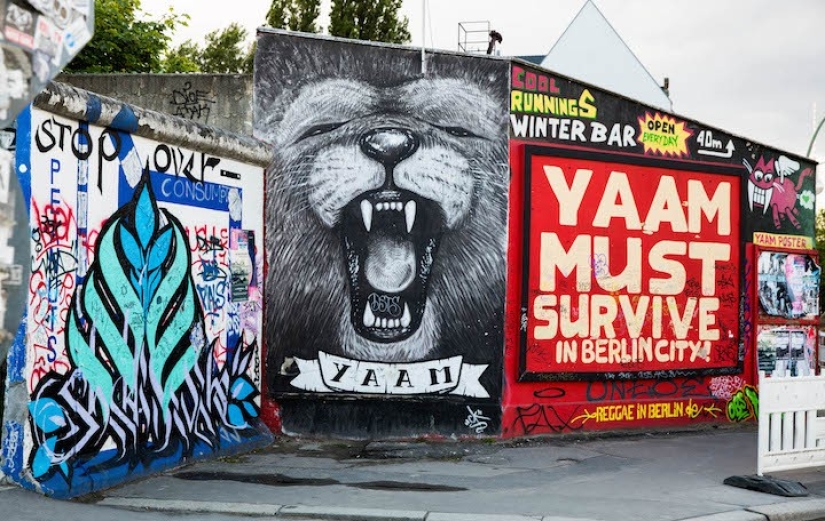 Dibujos conservados en el Muro de Berlín hasta nuestros días