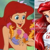 Disney princesses dressed in a modern way