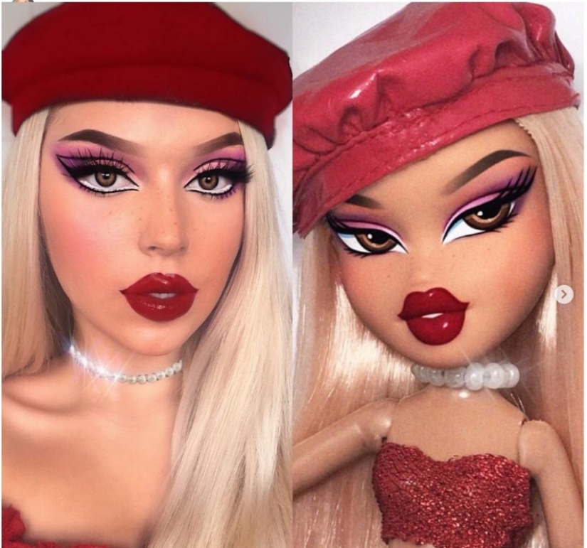 Doll face: Social media users do makeup like Bratz dolls