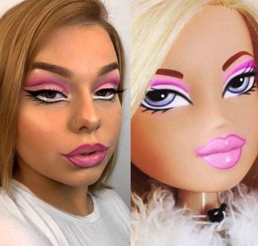 Doll face: Social media users do makeup like Bratz dolls Doll face: Social media users do makeup like Bratz dolls
