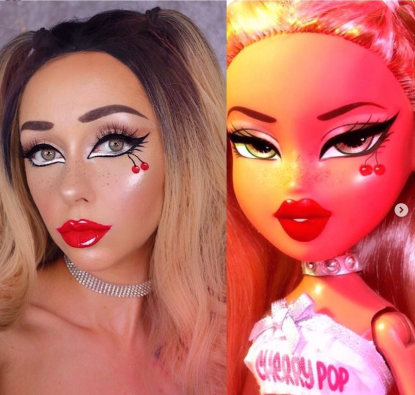 Doll face: Social media users do makeup like Bratz dolls Doll face: Social media users do makeup like Bratz dolls