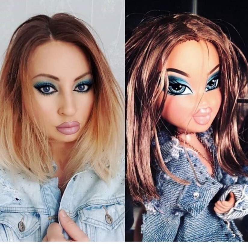 Doll face: Social media users do makeup like Bratz dolls Doll face: Social media users do makeup like Bratz dolls