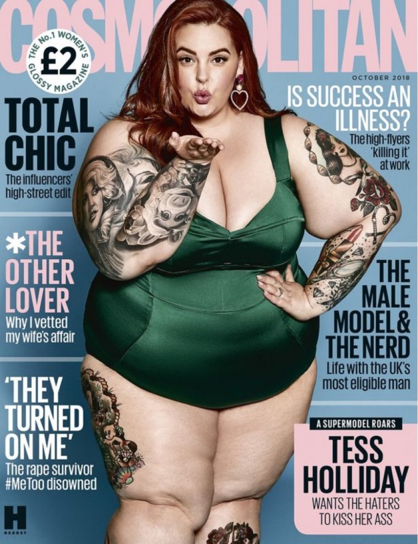 "Don't worry about my fat ass": 150-pound Tess Holliday on the cover of Cosmopolitan "Don't worry about my fat ass": 150-pound Tess Holliday on the cover of Cosmopolitan