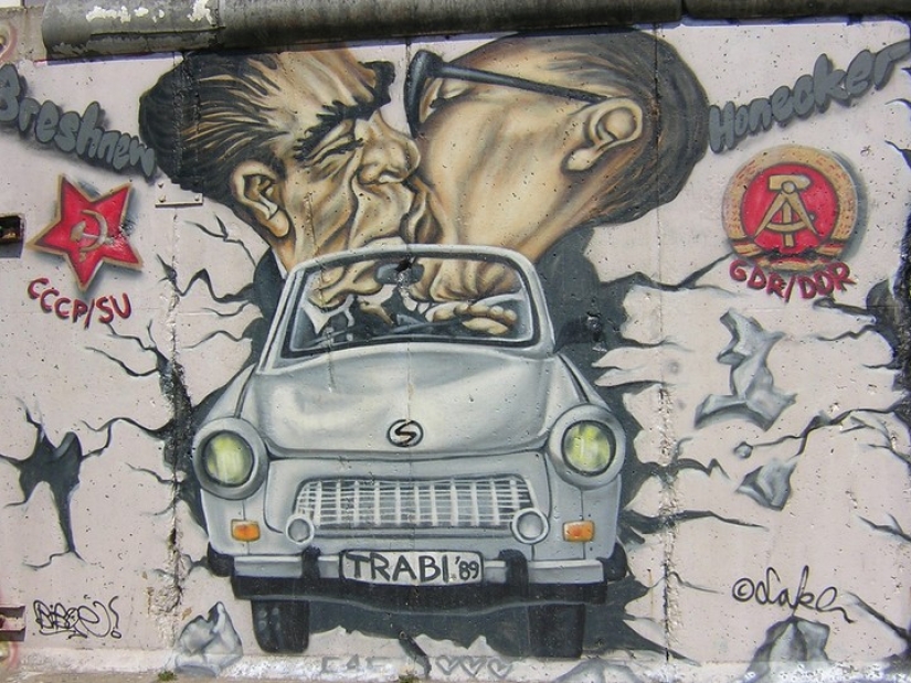 Drawings preserved on the Berlin Wall to this day
