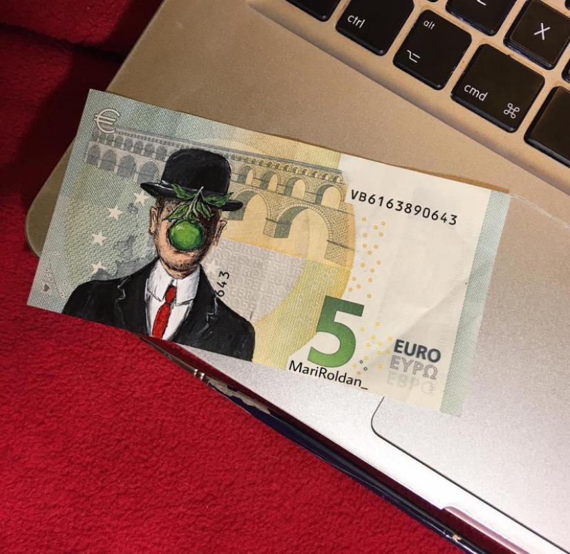 El arte es más caro que el dinero: Un español dibuja magníficas imágenes en billetes de 50 euros El arte es más caro que el dinero: Un español dibuja magníficas imágenes en billetes de 50 euros