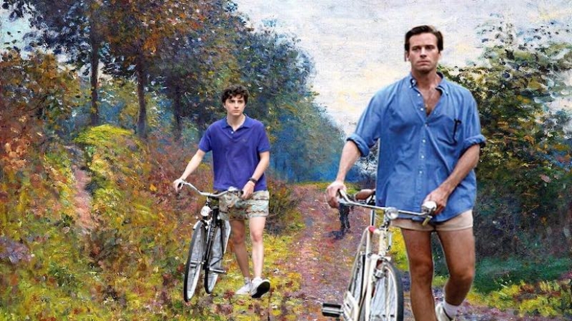 El arte está en todas partes: los fotogramas de la nueva película "Call me by your name" se transfirieron a los lienzos de Claude Monet