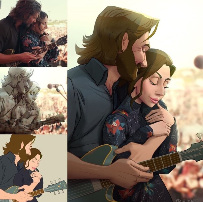 El artista chino Xi Ding retrata a celebridades en dibujos animados característicos