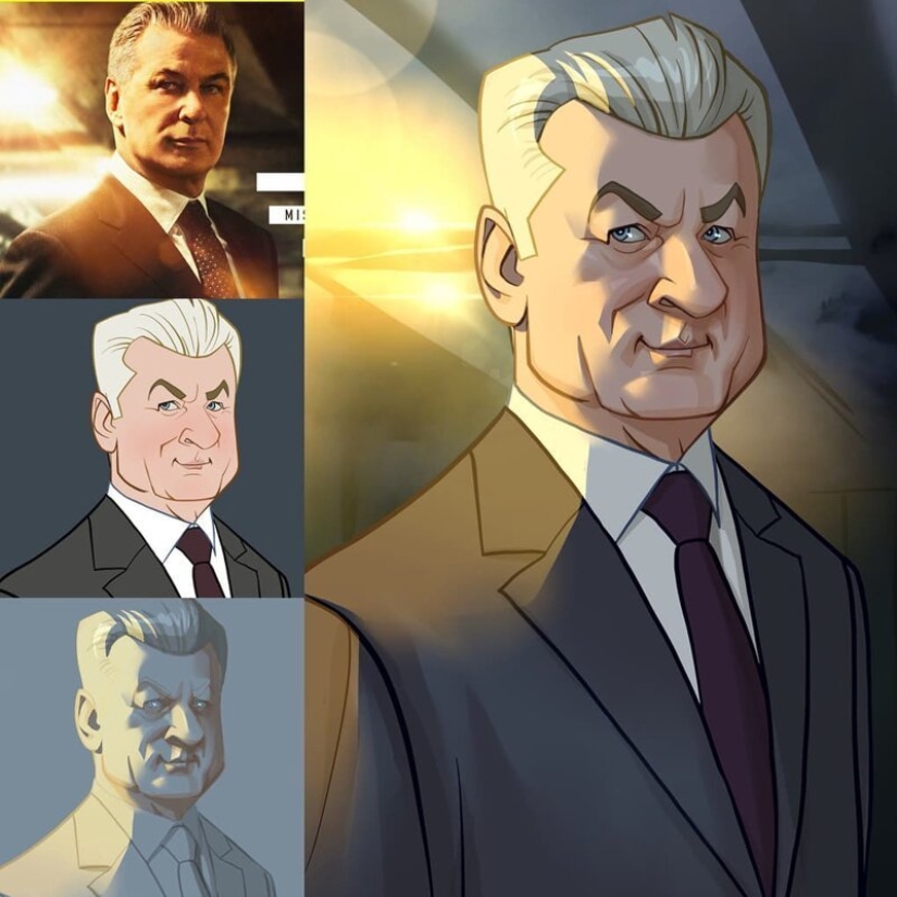 El artista chino Xi Ding retrata a celebridades en dibujos animados característicos