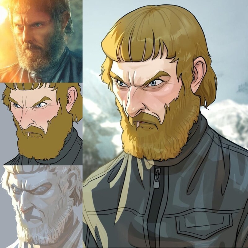 El artista chino Xi Ding retrata a celebridades en dibujos animados característicos