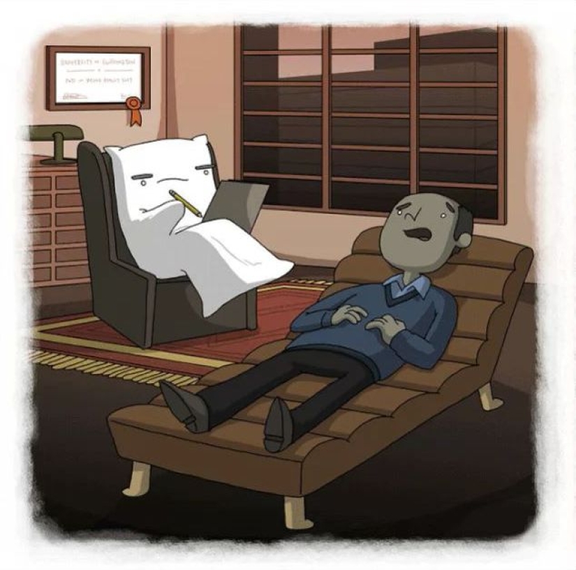 El artista hizo caricaturas divertidas de proverbios de todo el mundo, y eso es lo que salió de él