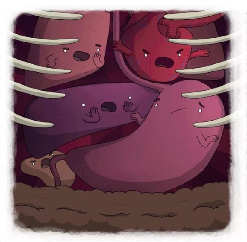 El artista hizo caricaturas divertidas de proverbios de todo el mundo, y eso es lo que salió de él