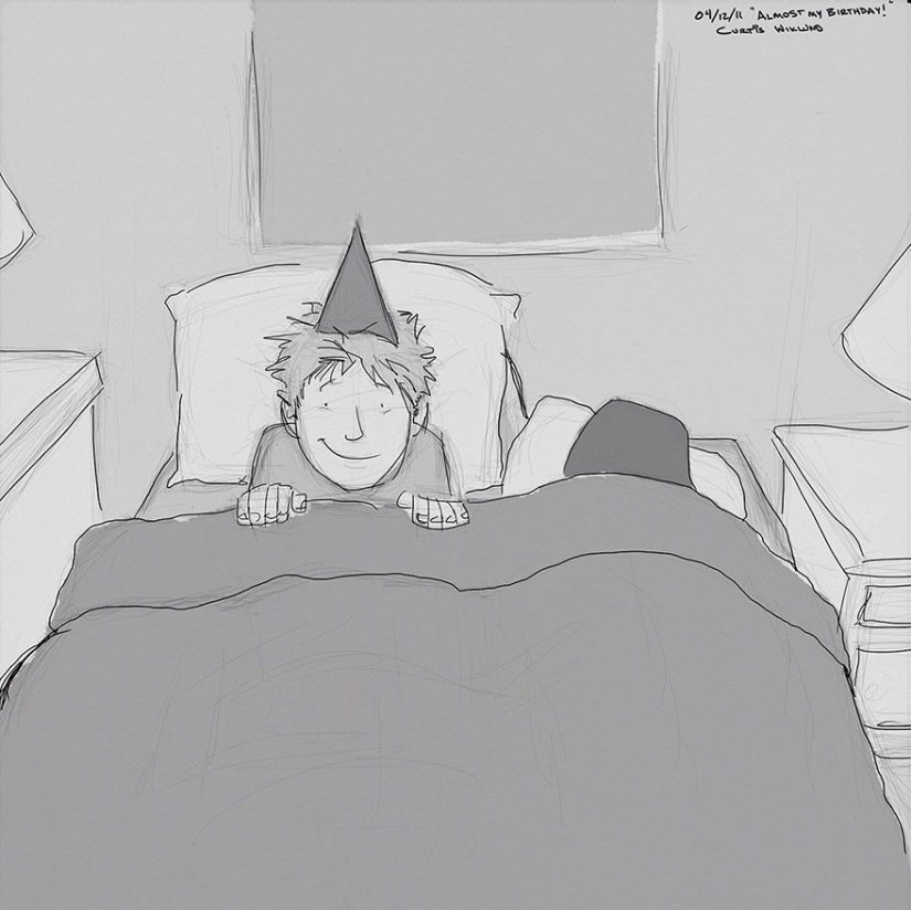 El artista ilustra cada día que pasa con su amada esposa El artista ilustra cada día que pasa con su amada esposa