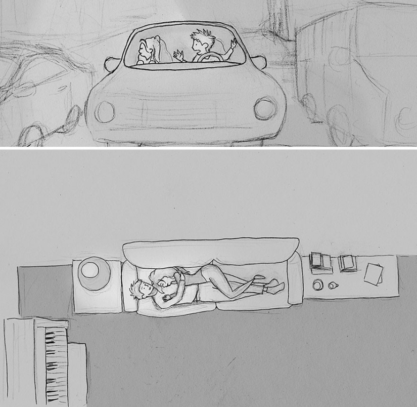 El artista ilustra cada día que pasa con su amada esposa El artista ilustra cada día que pasa con su amada esposa