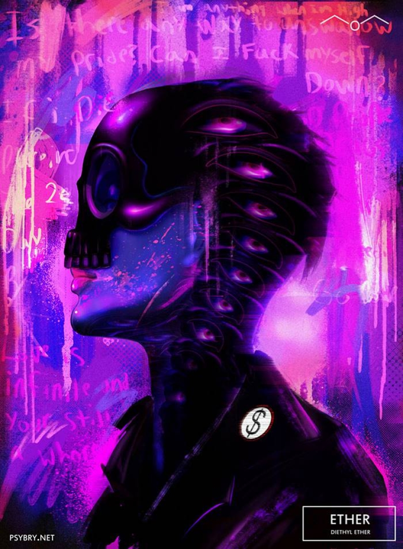 El artista tomó 20 medicamentos diferentes para demostrar los efectos de los medicamentos en el cerebro humano