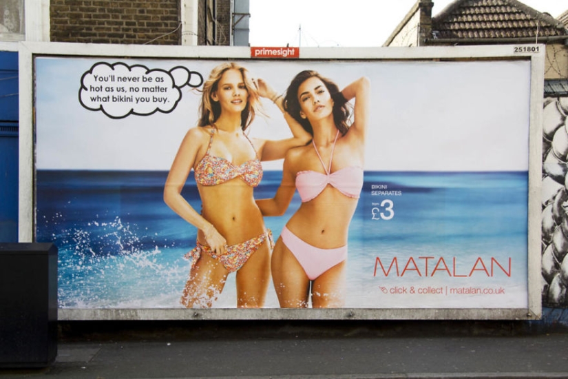 El británico se burla sin piedad de carteles de películas, señales de tráfico y publicidad El británico se burla sin piedad de carteles de películas, señales de tráfico y publicidad