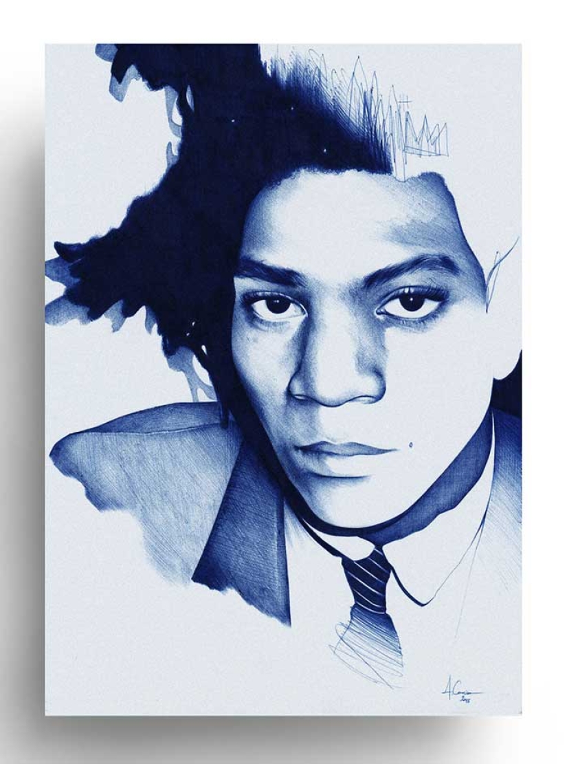 El chico dibuja con un simple bolígrafo, y resulta casi una foto