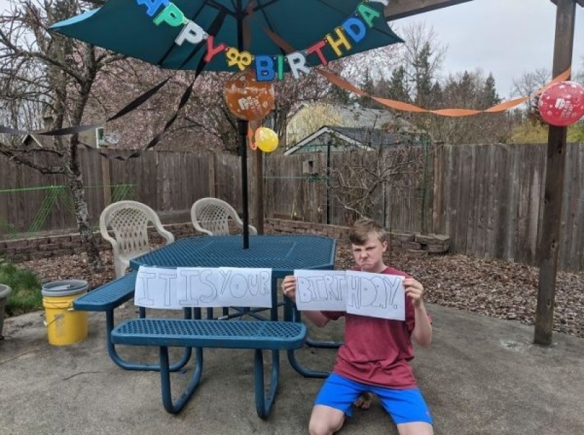 El coronavirus no es un obstáculo, ni la forma en que las personas celebran sus cumpleaños durante una pandemia