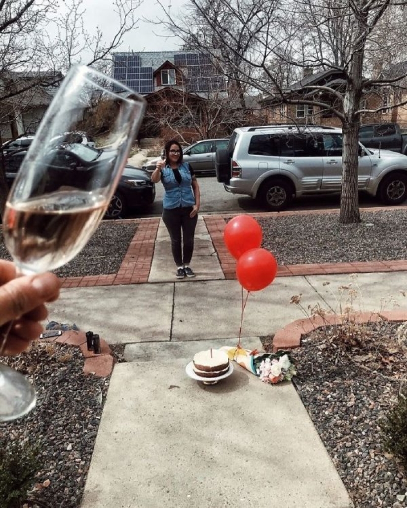 El coronavirus no es un obstáculo, ni la forma en que las personas celebran sus cumpleaños durante una pandemia