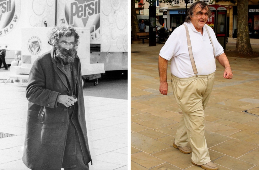 El fotógrafo toma fotos de los habitantes de un pueblo inglés muchos años después