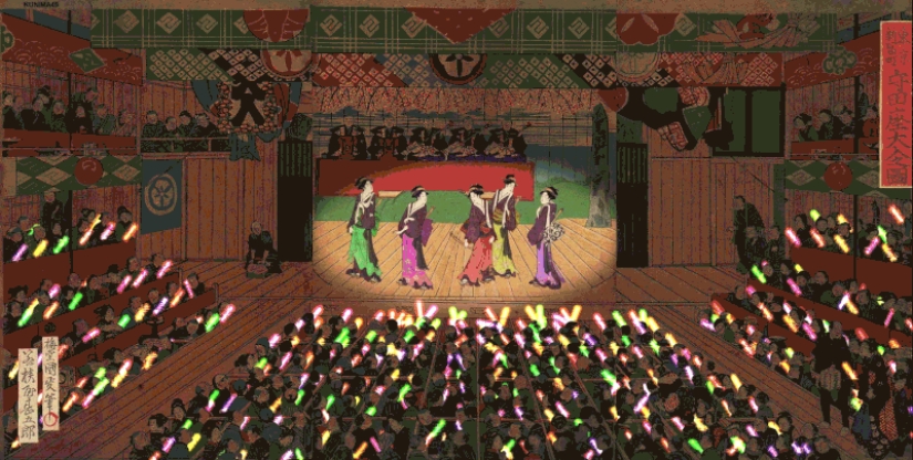 El japonés crea increíbles gifs a partir de grabados clásicos