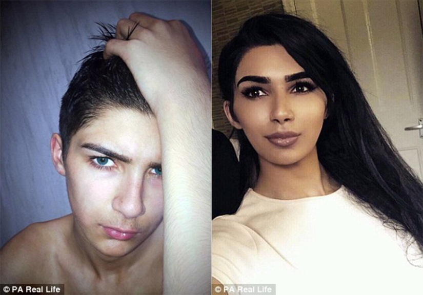 El niño se fue de vacaciones, y regresó como una niña similar a Kim Kardashian