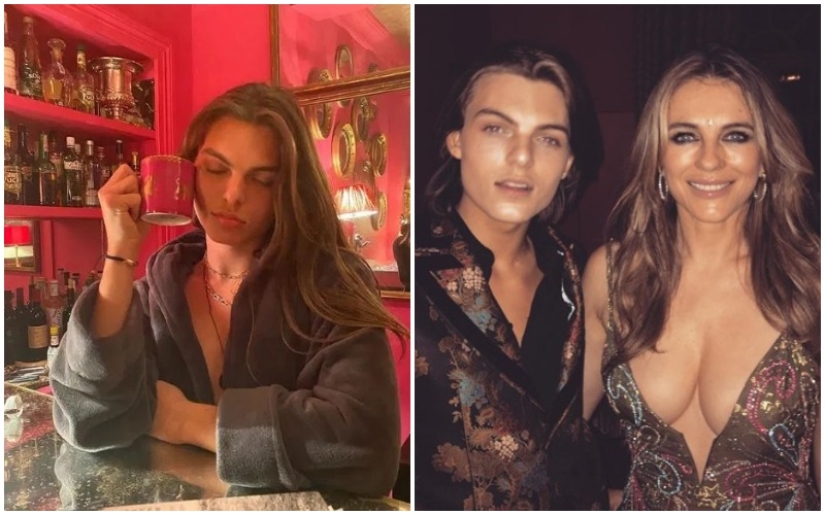 Elizabeth Hurley's son turns into a woman: 15 "stunning" photos